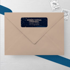 Navy Ombre Sky mit Bronze Stars Hochzeit