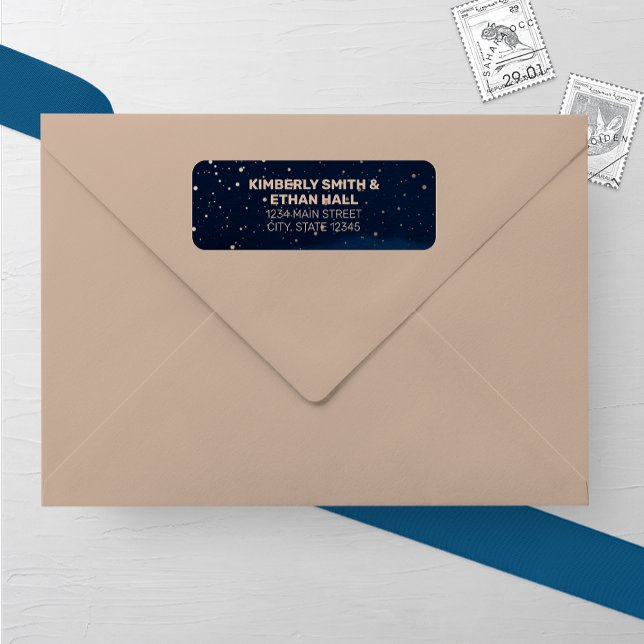 Navy Ombre Sky mit Bronze Stars Hochzeit (Von Creator hochgeladen)