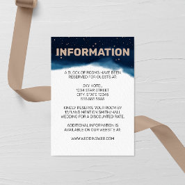 Navy Ombre Sky mit Bronze Stars Hochzeit Begleitkarte