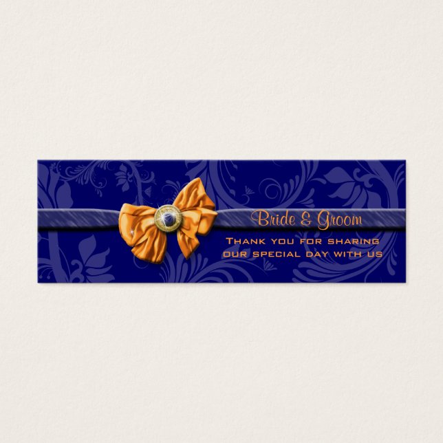 Navy-Orange-Gastgeschenk Hochzeiten (Vorderseite)