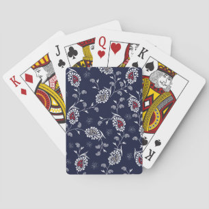 Navy Paisley: Elegantes Musterdesign. Spielkarten