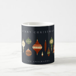NAVY PASTEL RED GREEN STAR CHIRSTMAS ORNAMENTS KAFFEETASSE