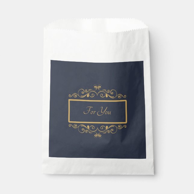 Navy Personalisiert Gevor Bag Geschenktütchen (Vorderseite)