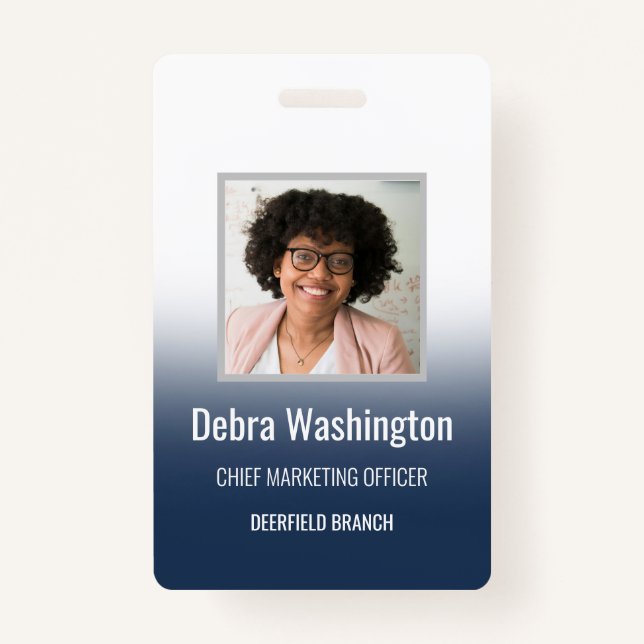 Navy Personalized Employee Company ID Badge Ausweis (Vorderseite)