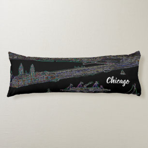 Navy Pier Chicago 1920er Jahre NEON Art Windy City Seitenschläferkissen