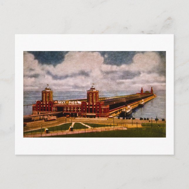 Navy Pier, Chicago, Illinois (ca. 1916-1930) Postkarte (Vorderseite)