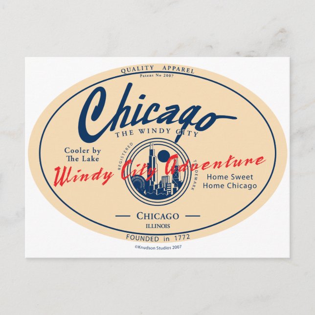 Navy Pier Chicago Postkarte (Vorderseite)