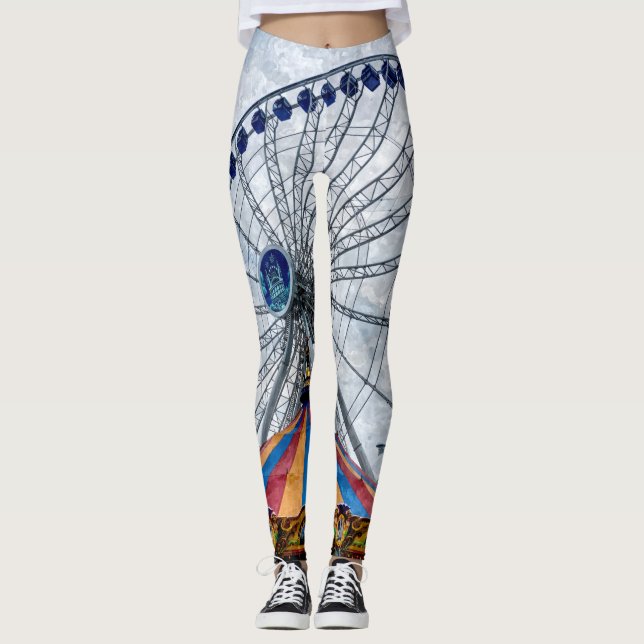 Navy Pier Ferris Wheel Leggings (Vorderseite)