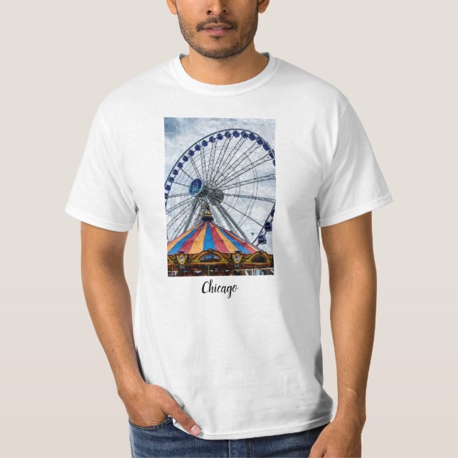 Navy Pier Ferris Wheel T-Shirt (Vorderseite)