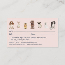 Navy Pink Niedlicher Hund Erbauung Ernennung Visitenkarte