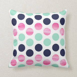 Navy Pink und Minzwirn Kissen. Zuhause-Kissen-Deko Kissen