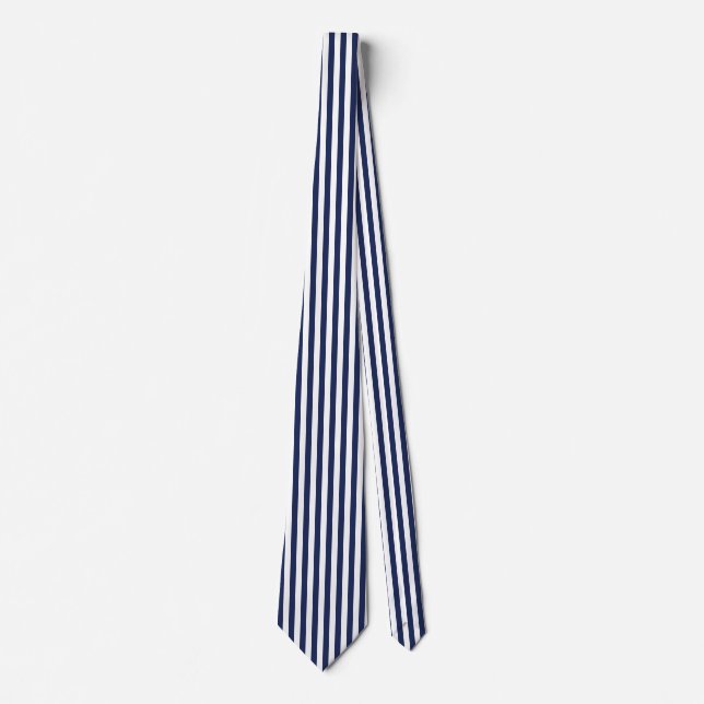 Navy Pinstripe Krawatte (Vorderseite)
