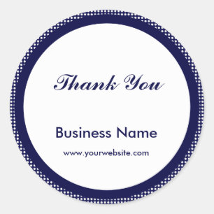 Navy Polka Dot Sticker