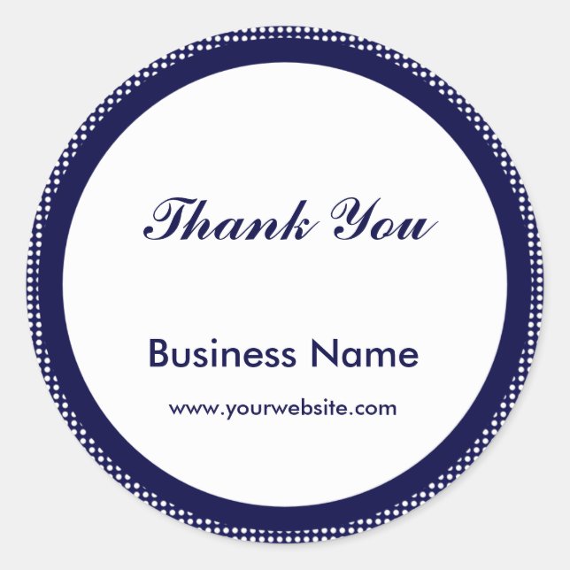 Navy Polka Dot Sticker (Vorderseite)