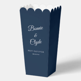 Navy Popcorn Favor Box for Elegant Celebrations Geschenkschachtel