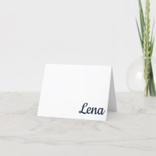 NAVY, RED Oxford, MS Carte de note personnalisée