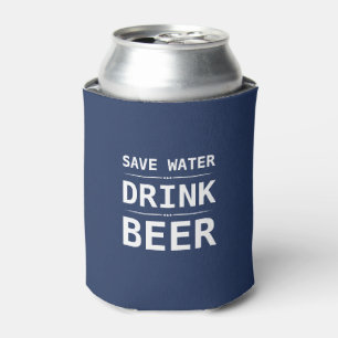 Navy Rett Water Drink Bier Personalisiert Name Dosenkühler