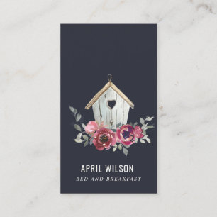 NAVY ROTE ROSE FLORAL WOOD ZUHAUSE BLEIBE BED FRÜ VISITENKARTE