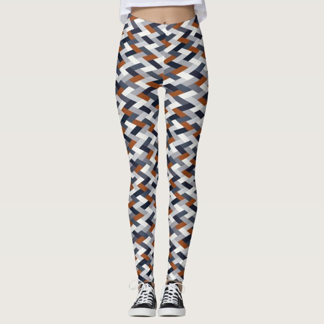 Navy Rust Geometry VIB C Leggings (Vorderseite)