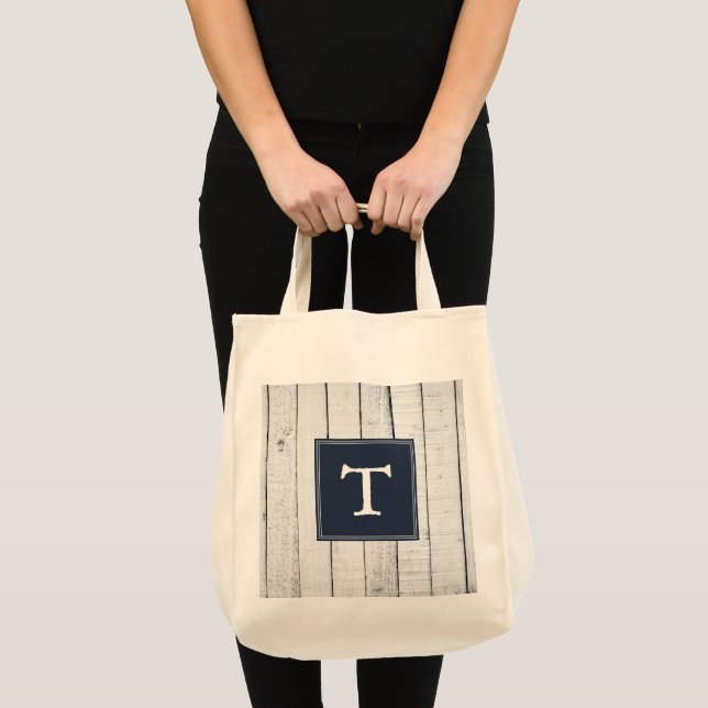 Navy Rustic Monogram Todd Bag Tragetasche (Vorderseite (Produkt))