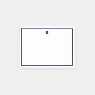Navy Sailboat Post-it Klebezettel