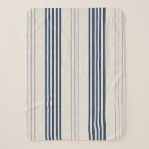 Navy Schiefer Ticking Streifen Leinen Struktur