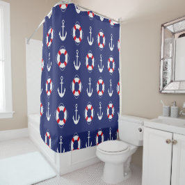 Navy schöner Stil für Ihr Badezimmer Duschvorhang
