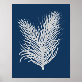 Navy Sea Coral #8 Coastal Dekorationsmauer Poster