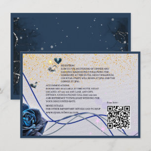 Navy Silber Gold Gehäuse Einsatz C mit QR-Code Begleitkarte