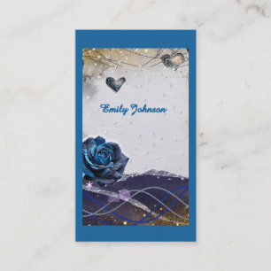 Navy Silber Gold Hochzeits Platzkarte