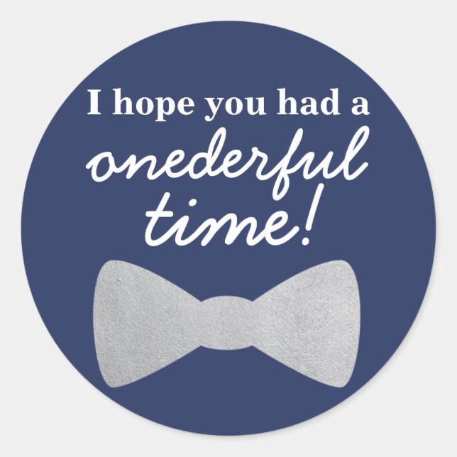 Navy, Silver & Blue Onederful Stickers (Vorderseite)