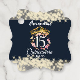 Navy Silver Elegant Quinceanera Feier Geschenkanhänger
