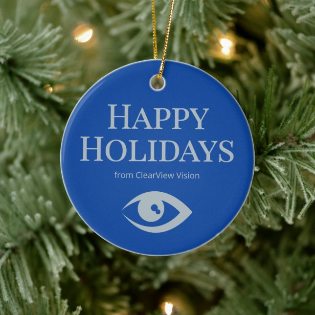 Navy Silver Optometry Office Ornament (Baum)
