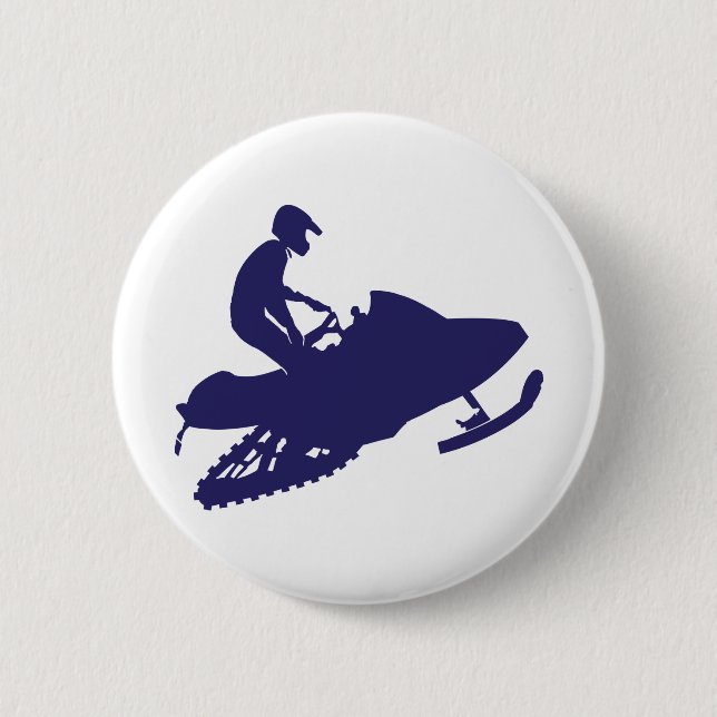Navy-Snowmobiler Button (Vorderseite)