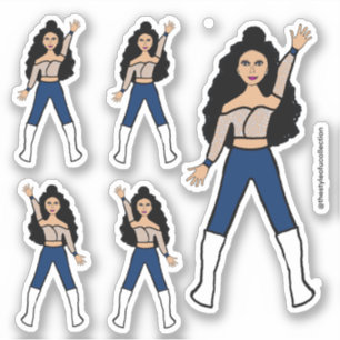 Navy Spark  Danseuse Autocollants #2