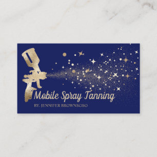 Navy Star Gold Mobile Körperfarbe Tan-Spray Visitenkarte