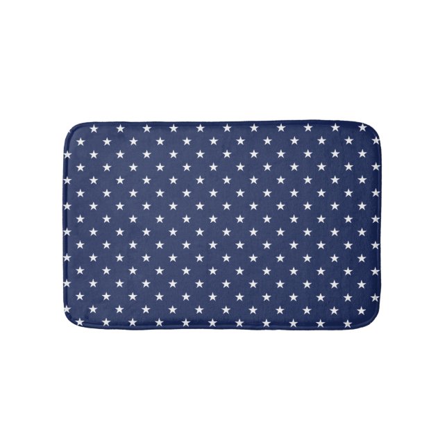 Navy Stars Bath Mat Badematte (Vorderseite)
