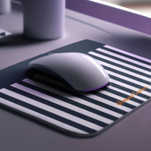 Navy-Streifen Das moderne Monogramm für den Gent Mousepad