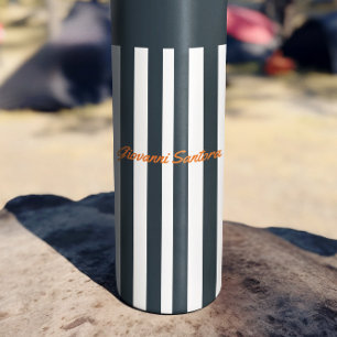 Navy-Streifen   Das moderne Monogramm für den Gent Thermosbecher