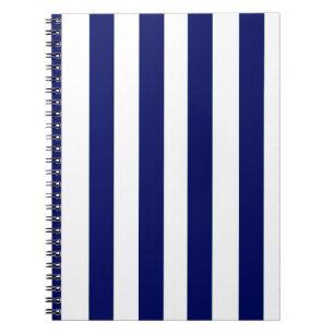 Navy Strip Notebook Notizblock