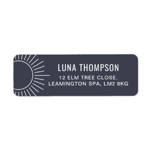 Navy Sun Label