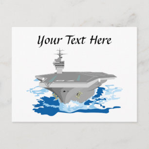 Navy Super Carrier Fighting Ship Postkarte