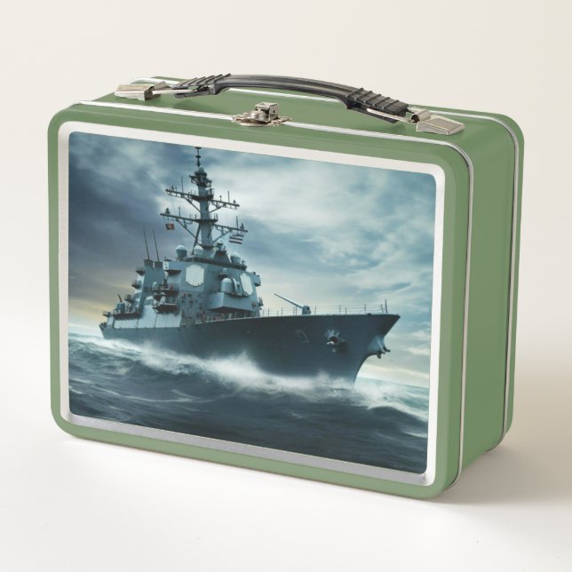 Navy Super Destroyer Metall Brotdose (Vorderseite)