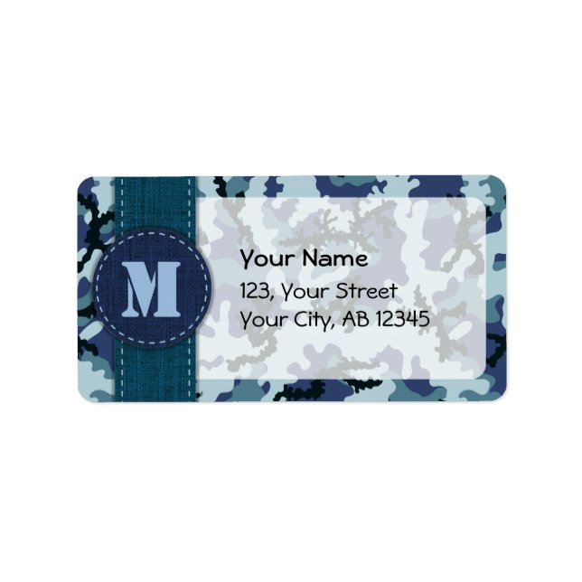 Navy-Tarnung Adressaufkleber (Vorne)