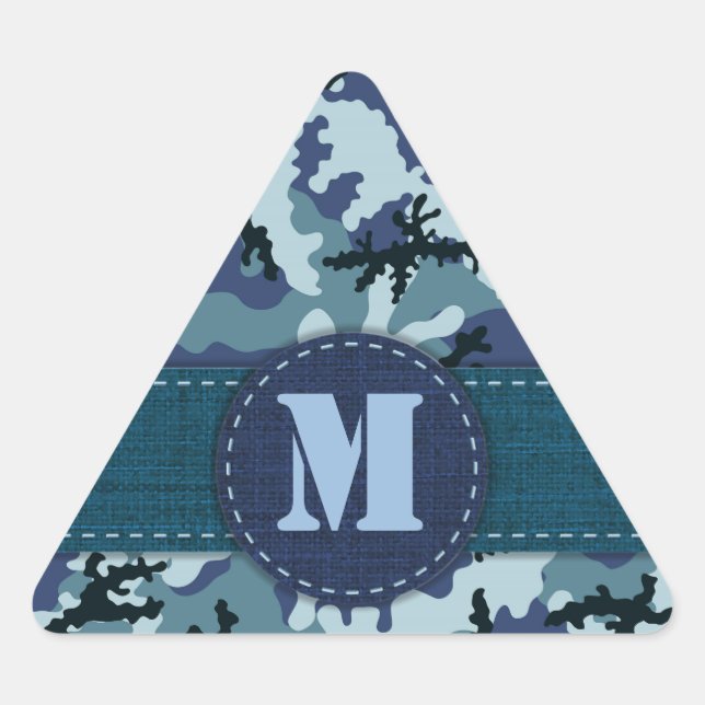 Navy-Tarnung Dreieckiger Aufkleber (Vorderseite)