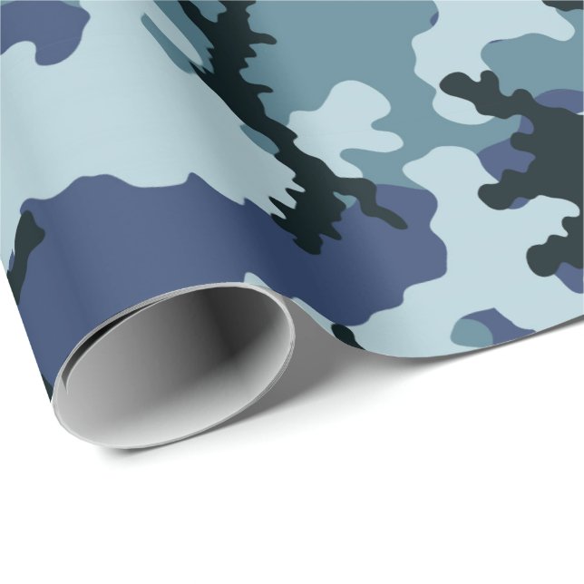 Navy-Tarnung Geschenkpapier (Rolleneckpunkt)