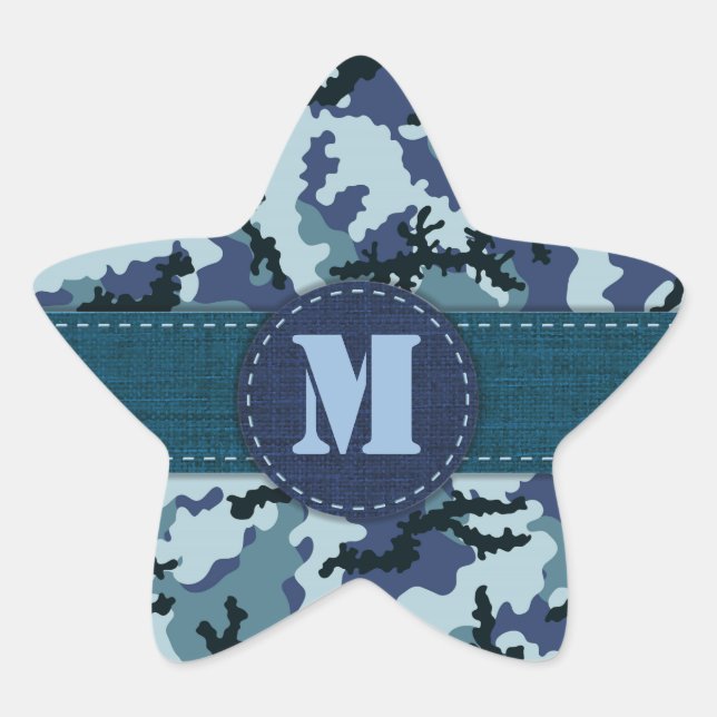 Navy-Tarnung Stern-Aufkleber (Vorderseite)