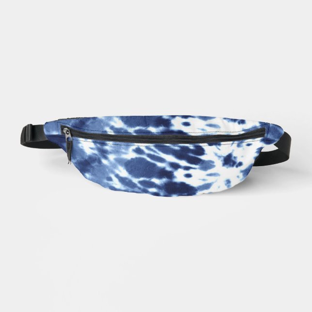 “Navy Tie-Dye” Two-Sided Print  Fanny Pack (Recto)