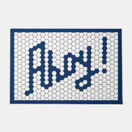 Navy Tile Design Nautical Boote Fußmatte