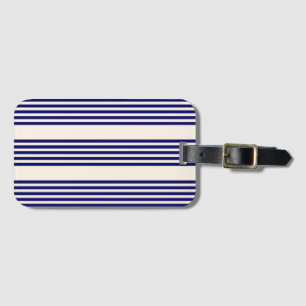 Navy und Beige fünf Streifen Muster Gepäckanhänger